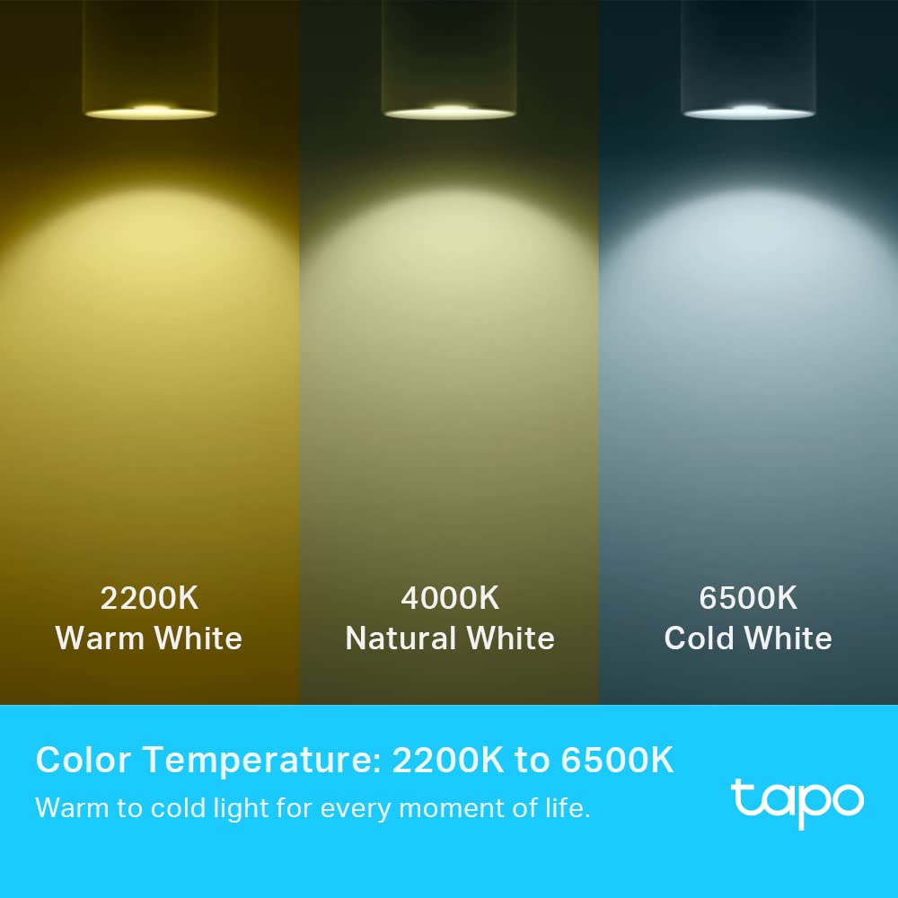 Tapo Smart WLAN Light Bulb GU10 L630, 4 Pieces, Energy Saving, 3.5 W Equivale...