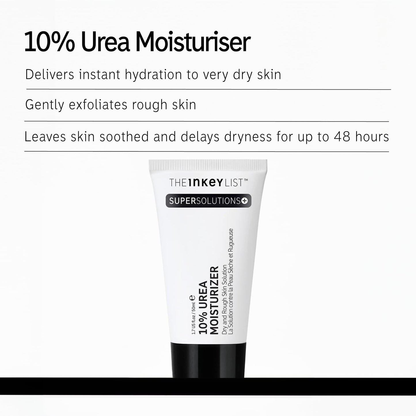 The Inkey List Urea 10% Moisturiser 50ml | Supersolutions | Targets Severe Dr...
