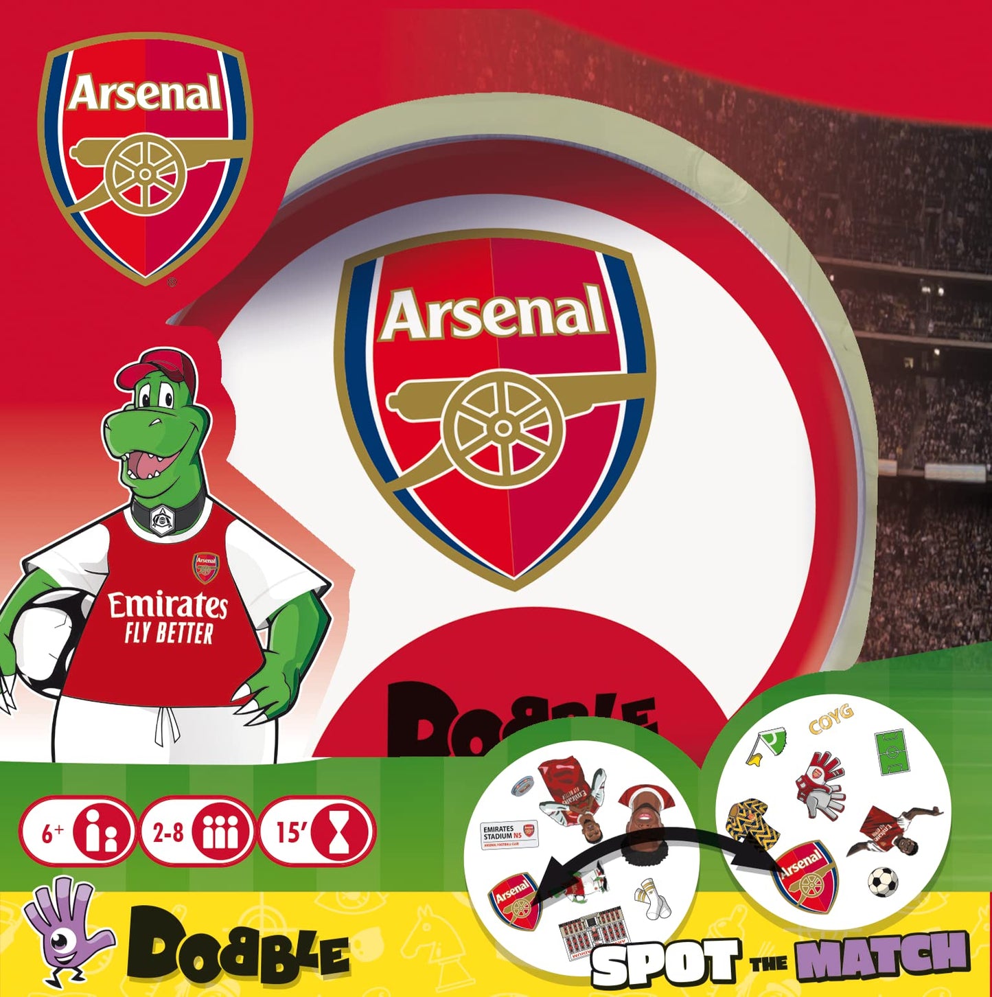 Asmodee | Dobble Arsenal | Card Game | Ages 6+ | 2-8 Players | 15 Minutes Pla...