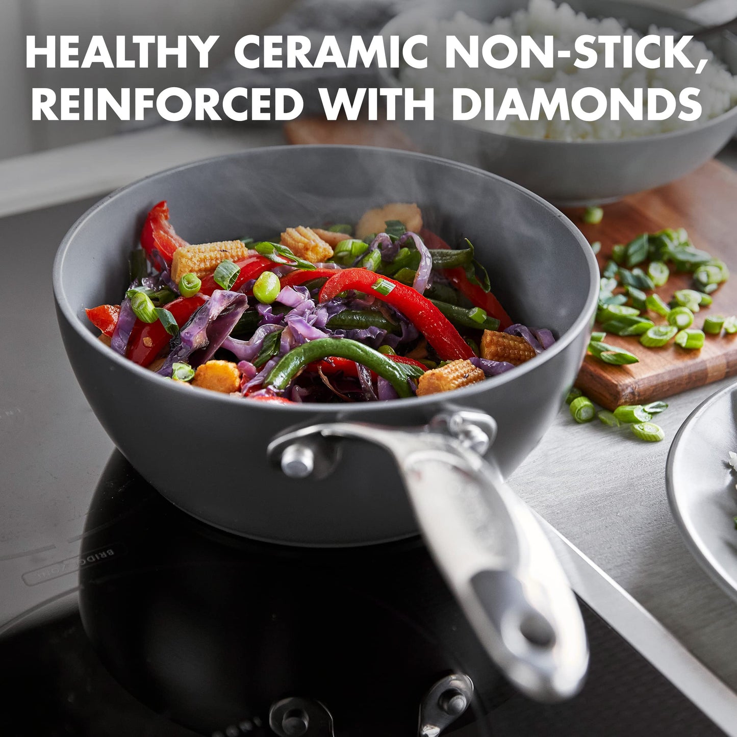 GreenPan Valencia Pro Hard Anodised Healthy Ceramic Non-Stick 20 cm / 2 Litre...