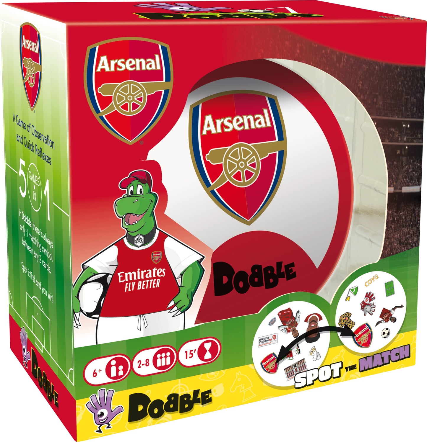 Asmodee | Dobble Arsenal | Card Game | Ages 6+ | 2-8 Players | 15 Minutes Pla...