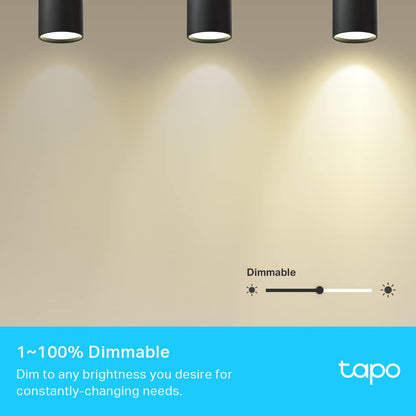 Tapo Smart WLAN Light Bulb GU10 L630, 4 Pieces, Energy Saving, 3.5 W Equivale...