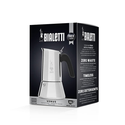 Bialetti New Venus Italian Coffee Maker 10 cup (Induction), Stainless Steel, ...
