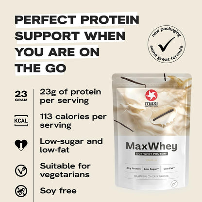 MaxiNutrition - MaxWhey - Whey Protein Powder Vanilla - Low-Fat - Low Sugar -...