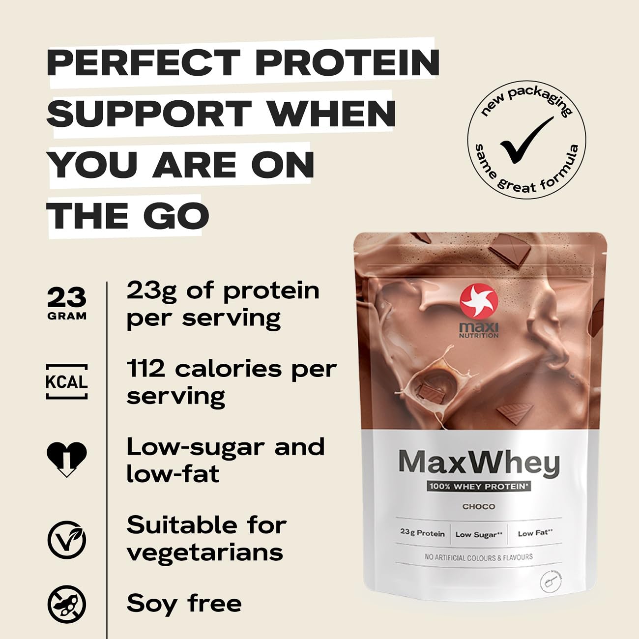 MaxiNutrition - MaxWhey - Whey Protein Powder Chocolate - Low-Fat - Low Sugar...