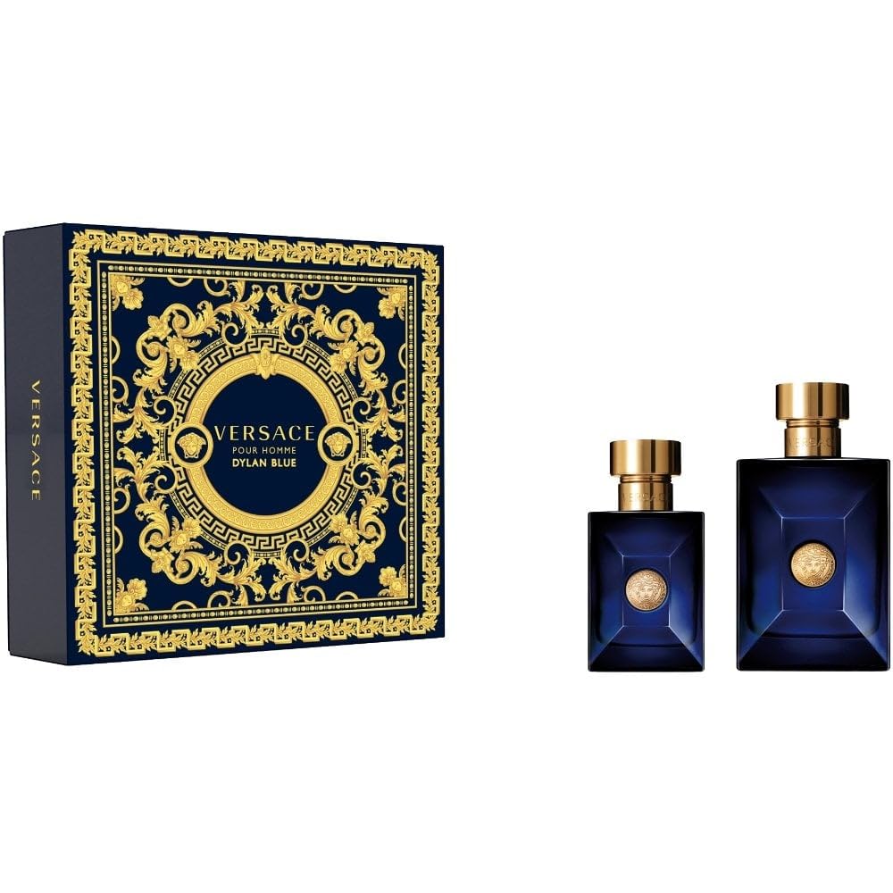 Versace Dylan Blue Eau de Toilette 100ml Gift Set 2023, 100.00 ml (Pack of 1)