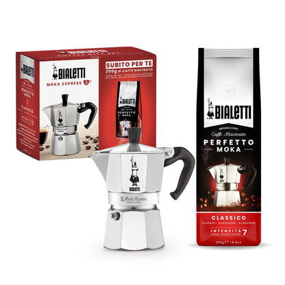 Bialetti Moka Express 3 Cup + Moka Pot Espresso Maker - Gift Set 250g - Prime...