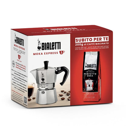 Bialetti Moka Express 3 Cup + Moka Pot Espresso Maker - Gift Set 250g - Prime...