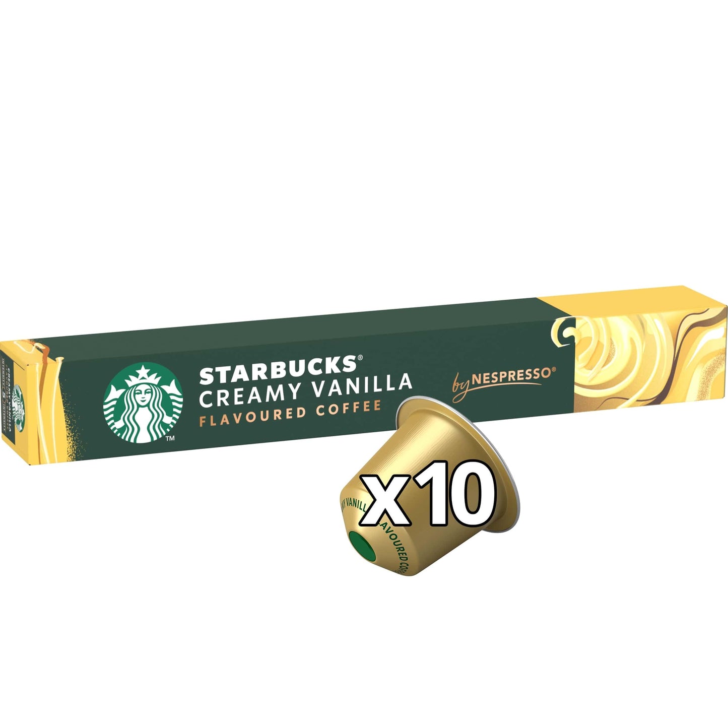 STARBUCKS Creamy Vanilla Flavoured Coffee by Nespresso, Blonde Roast, Coffee ...