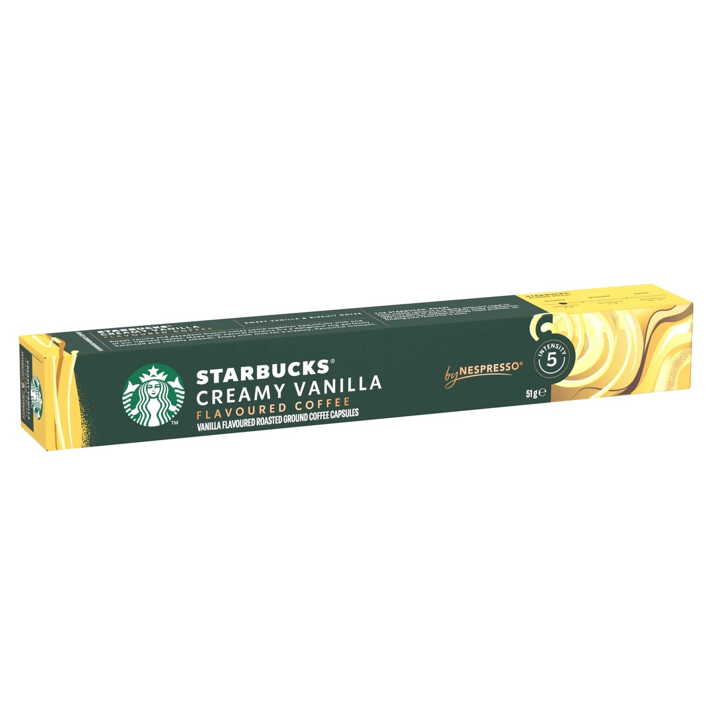 STARBUCKS Creamy Vanilla Flavoured Coffee by Nespresso, Blonde Roast, Coffee ...