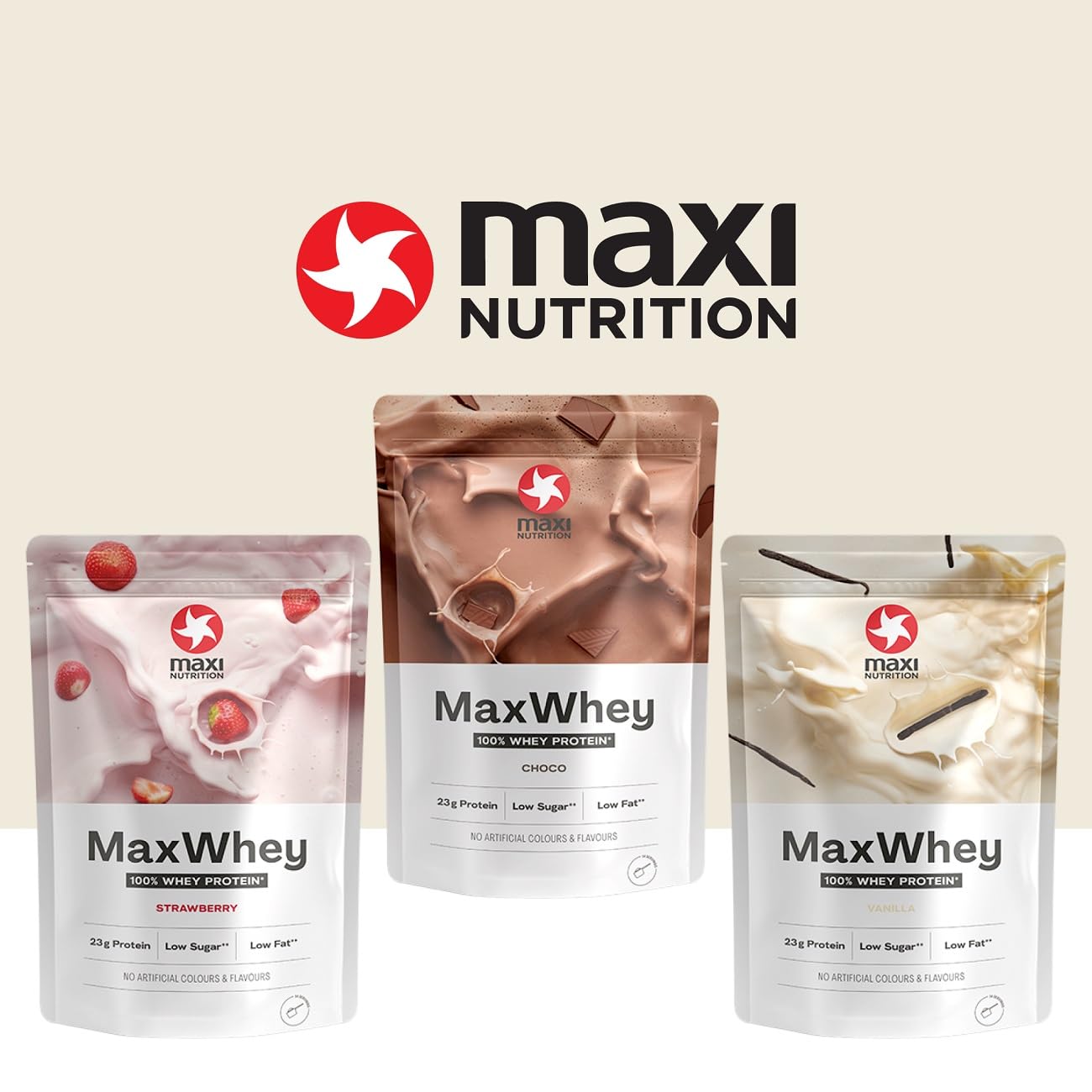 MaxiNutrition - MaxWhey - Whey Protein Powder Vanilla - Low-Fat - Low Sugar -...