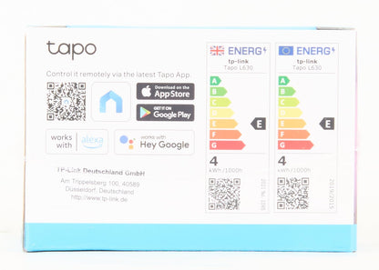 Tapo Smart WLAN Light Bulb GU10 L630, 4 Pieces, Energy Saving, 3.5 W Equivale...