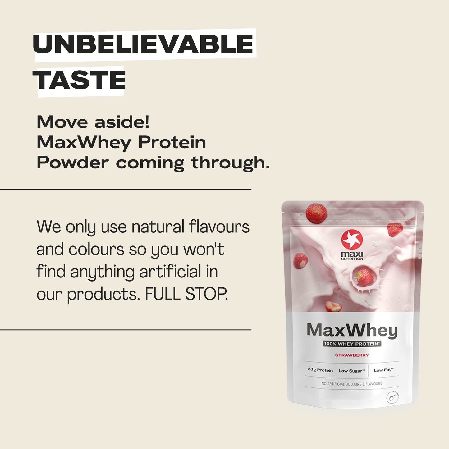 MaxiNutrition - MaxWhey - Whey Protein Powder Strawberry - Low-Fat - Low Suga...
