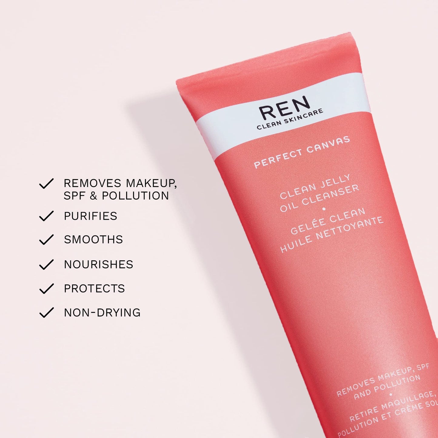 REN Clean Skincare - Perfect Canvas Clean Jelly Oil Cleanser - Tri-Phase Faci...