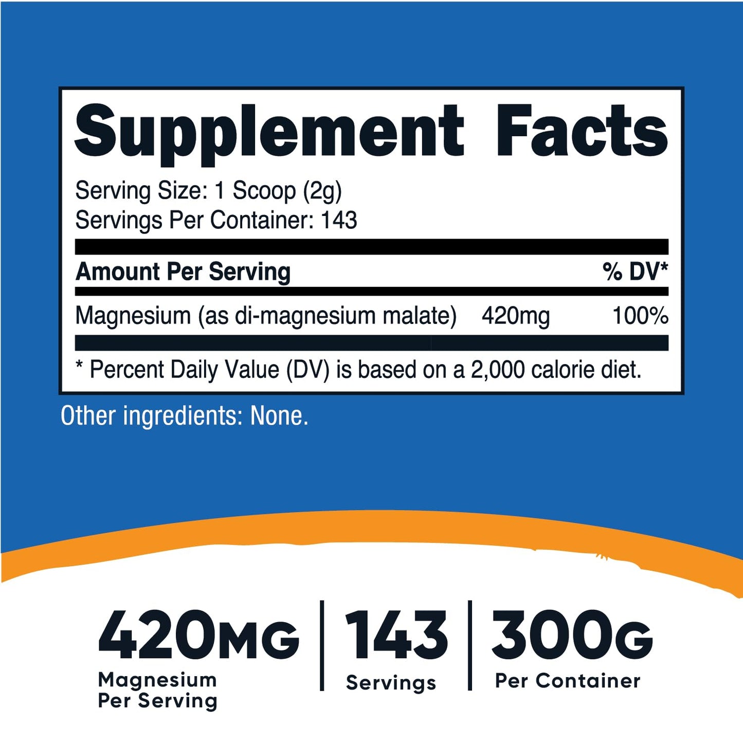 Nutricost Magnesium Malate Powder (300g) - 420mg of Magnesium Per Serving - N...