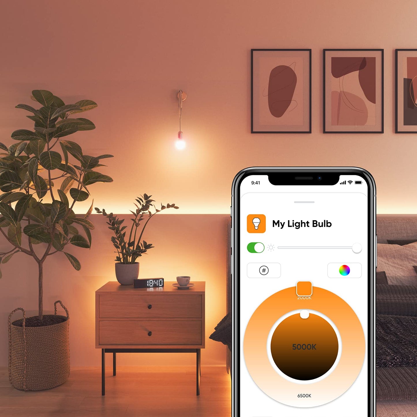 Nanoleaf Essentials B22 LED Bulb, RGBW Dimmable Smart Bulb - Thread & Bluetoo...