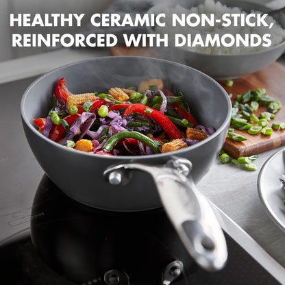 GreenPan Valencia Pro Hard Anodised Healthy Ceramic Non-Stick 20 cm / 2 Litre...