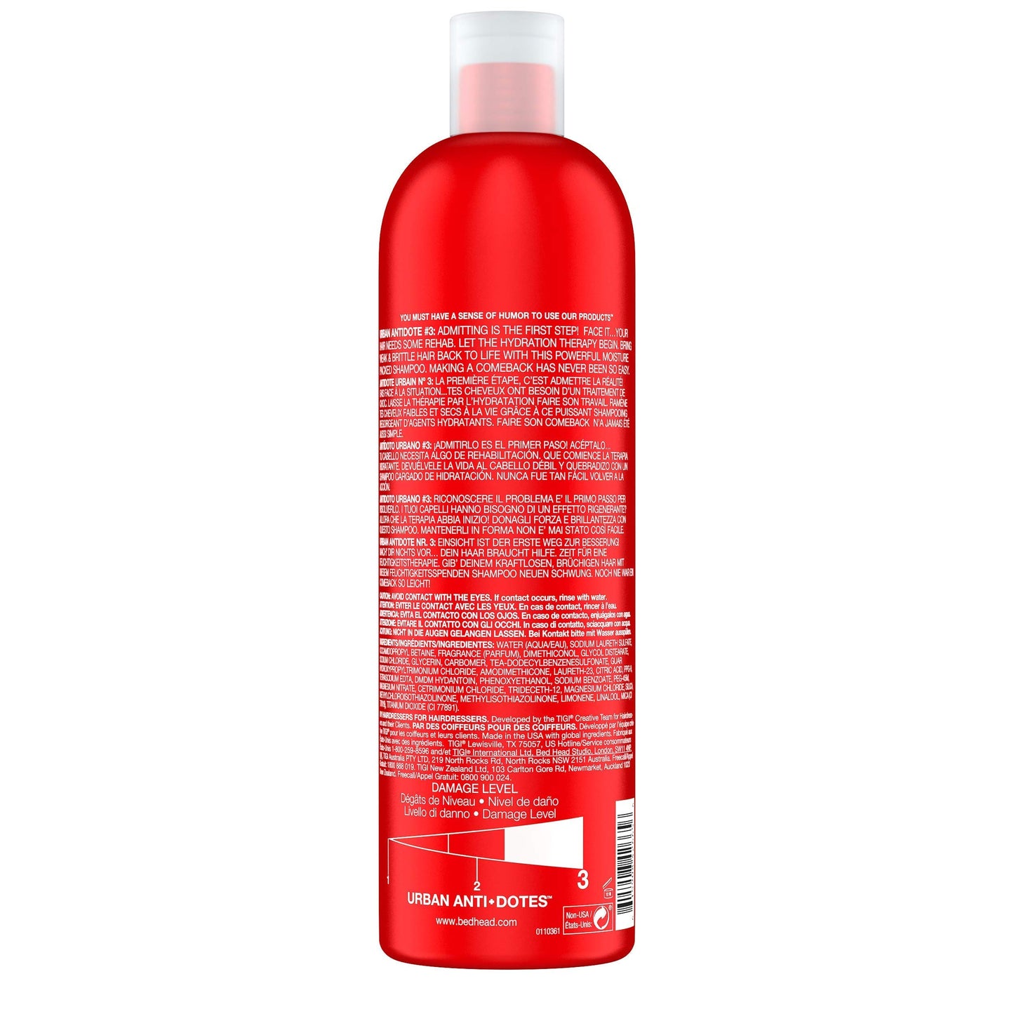 Bed Head by TIGI - Urban Antidotes Resurrection Shampoo - Ideal for Damaged H...