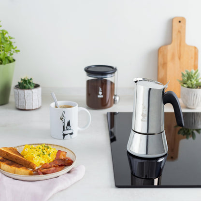 Bialetti New Venus Italian Coffee Maker 10 cup (Induction), Stainless Steel, ...