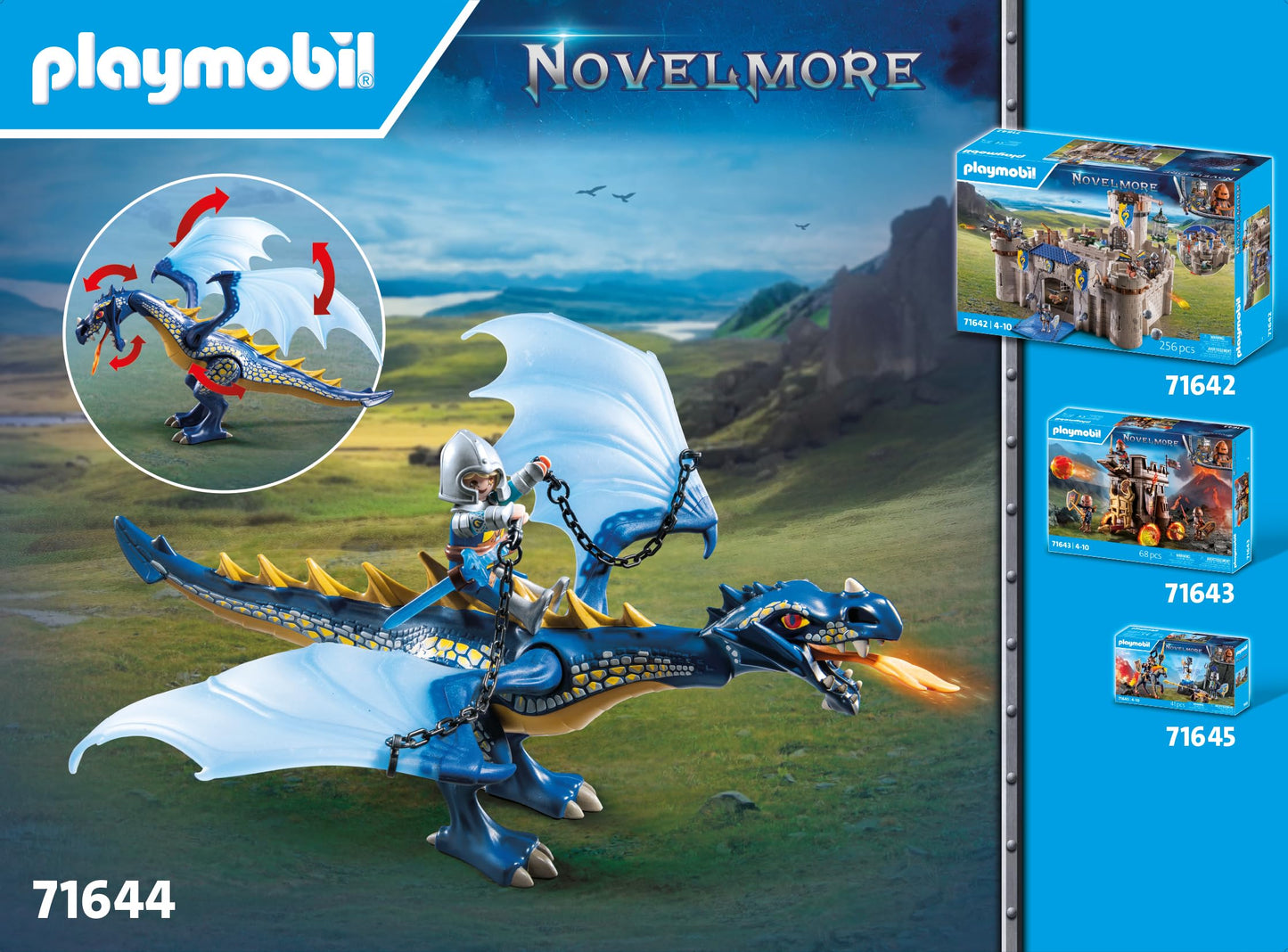 Playmobil 71644 Knights of Novelmore: Dragon Combat, medieval castle and knig...